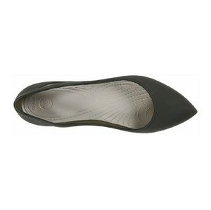 Crocs Rio Pointed Flats 9 - Black/Platinum